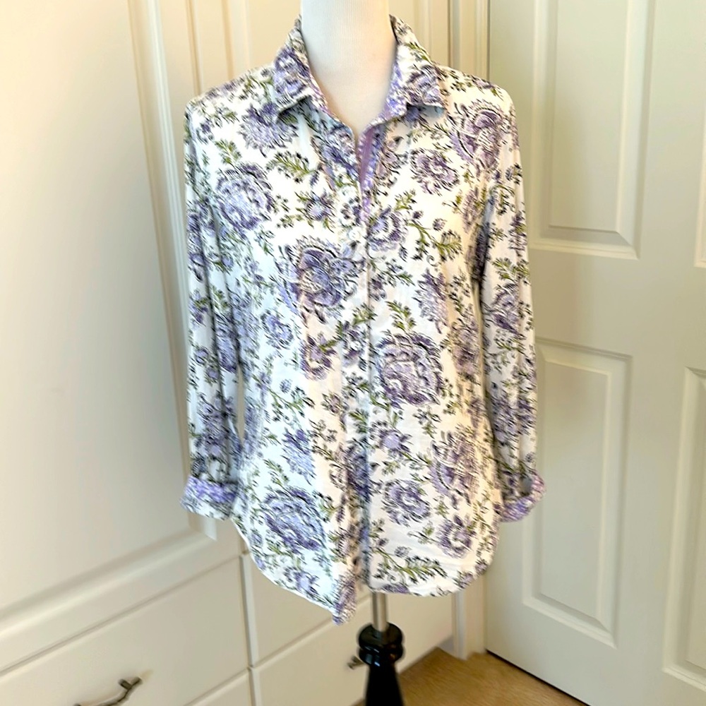 Cino cotton long sleeve button up